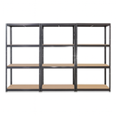 Industrial Grade 3x Shelving Units With 1x Workbench For Storage Solution