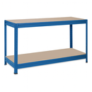Industrial Grade 3x Shelving Units With 1x Workbench For Storage Solution