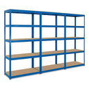 Industrial Grade 3x Shelving Units With 1x Workbench For Storage Solution