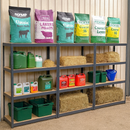 Industrial Grade 3x Shelving Units With 1x Workbench For Storage Solution