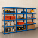 Industrial Grade 3x Shelving Units With 1x Workbench For Storage Solution