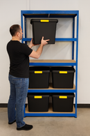Professional-Grade Garage Shelving & Recycled Storage Boxes – 1800mm Height