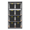 Professional-Grade Garage Shelving & Recycled Storage Boxes – 1800mm Height