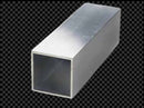 Metallic square hollow tube on transparent background.