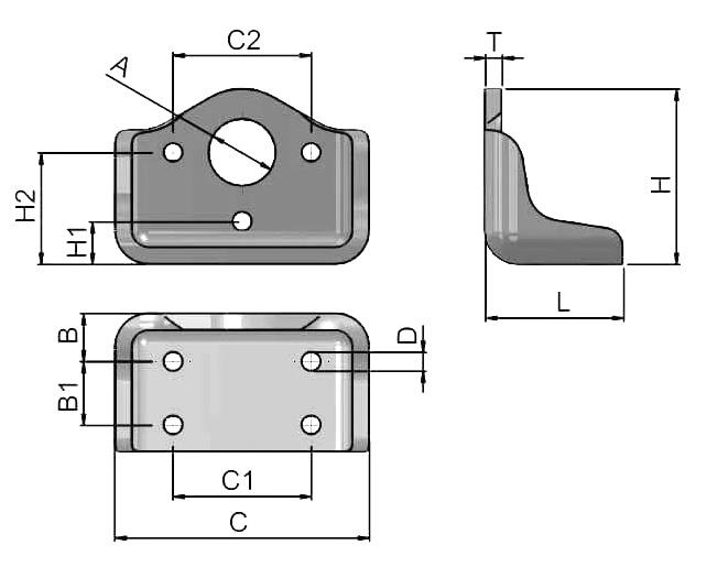 Steel Brackets 20mm – Toggle Clamp Mounting | 3 Pack