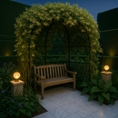 Sussex Garden Arbour – Matt Black Galvanised Steel Arbour for Bench 2