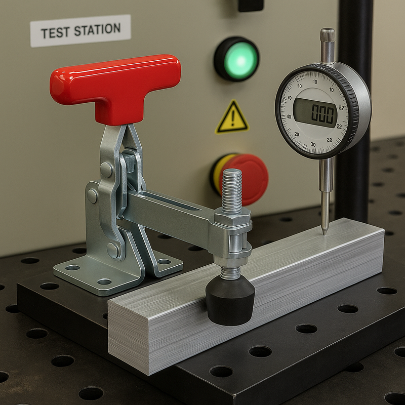 T-Handle Vertical Toggle Clamp – Adjustable Spindle | Secure Hold Clamp