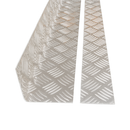 Aluminium five-bar tread angle with slip-resistant surface.