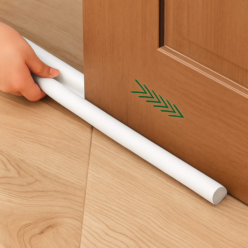 Premium White Twin Tube Under Door Draught Excluder – Internal Doors, 950mm