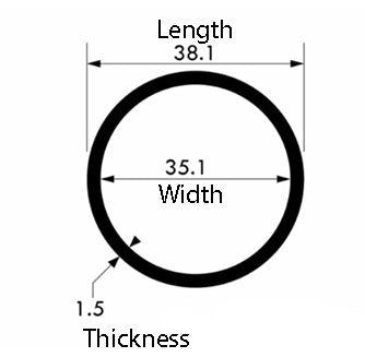 38.1mm x 1.5mm (1 1/2" x 1/16") Stainless Steel Bright Polished Tube – 304 Grade, Mirror Finish, Corrosion-Resistant – Ideal for Handrails, Balustrades, Automotive & DIY Fabrication Projects