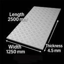 2500mm x 1250mm x 4.5mm Aluminium Five Bar Treadplate – Heavy-Duty, Anti-Slip & Weatherproof