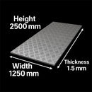 1.5mm Aluminium Five Bar Kick Plate – Durable, Anti-Slip & Corrosion-Resistant Door Protection