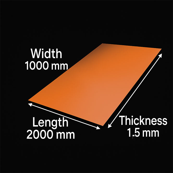 2000mm x 1000mm x 1.5mm Copper Sheet – Premium-Grade, Highly Durable & Versatile