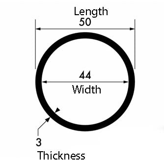 Heavy-Duty Stainless Steel Dull Polished Tube – 50mm x 3mm – Corrosion-Resistant & Durable