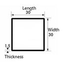 30mm x 30mm Stainless Steel Square Tube – 1.5mm Thick, 304 Grade, Corrosion-Resistant & High-Strength