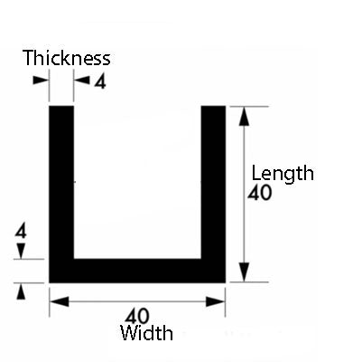 Heavy-Duty Brushed & Polished Aluminium Channel – 40mm x 40mm x 4mm – Premium Architectural-Grade Aluminum Angle Bar, Strong & Durable Metal Trim for DIY, Fabrication, Construction & Decorative Projects