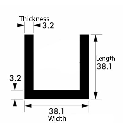 Architectural-Grade Brushed & Polished Aluminium Channel – 38.1mm x 38.1mm x 3.2mm (1 1/2" x 1 1/2" x 1/8") – Premium Heavy-Duty Aluminum Angle Bar, Durable Metal Trim for DIY, Fabrication, Construction & Decorative Projects