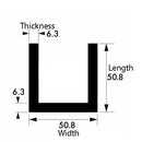 Construction-Grade Brushed & Polished Aluminium Channel – 50.8mm x 50.8mm x 6.3mm (2" x 2" x 1/4") – Premium Heavy-Duty Aluminum Angle Profile, Strong Architectural Metal Bar for DIY, Fabrication, Building & Decorative Projects