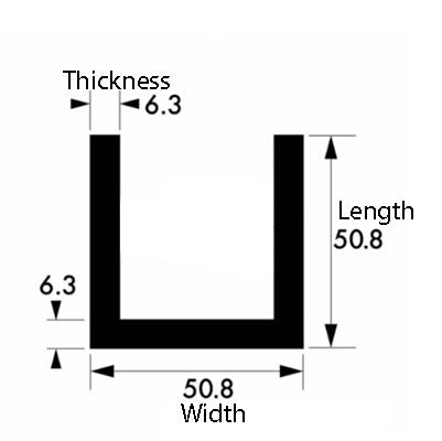 Construction-Grade Brushed & Polished Aluminium Channel – 50.8mm x 50.8mm x 6.3mm (2" x 2" x 1/4") – Premium Heavy-Duty Aluminum Angle Profile, Strong Architectural Metal Bar for DIY, Fabrication, Building & Decorative Projects