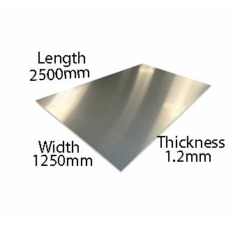 2500mm x 1250mm x 1.2mm 1050 High-Quality Aluminium Sheet - Premium Mill Finish, Corrosion-Resistant, Durable & Lightweight