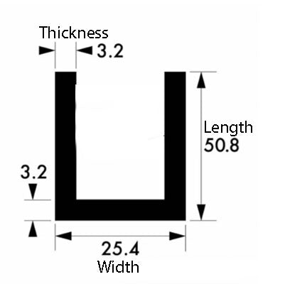 Premium Brushed & Polished Aluminium Channel 25.4mm x 50.8mm x 3.2mm (1" x 2" x 1/8") – Strong Architectural Metal Profile, Durable Aluminum Angle Strip for DIY, Building, Fabrication & Decorative Finishes