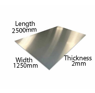 Aluminium Sheet 2500mm x 1250mm x 2.0mm – 1050 Grade | Premium Mill Finish Metal Sheet