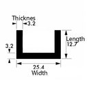 Aluminium Channel 25.4mm x 12.7mm x 3.2mm – Durable & Versatile, Perfect for DIY & Industrial Use