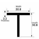 High-Quality Aluminium T-Section 50.8mm x 50.8mm x 3.2mm – Perfect for Engineering, Framework & DIY Projects