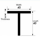 40mm x 40mm x 3mm Aluminium T-Section – Strong, Lightweight & Corrosion-Resistant for Structural Use