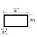 Heavy-Duty Aluminium Rectangular Tube 38.1mm x 25.4mm x 3.2mm – Tough, Versatile & Weather-Resistant for Indoor & Outdoor Applications