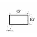 Fabrication-Ready Aluminium Rectangular Tube – 76.2mm x 50.8mm x 3.2mm | High-Strength, Corrosion-Resistant Metal Tubing for DIY, Construction & Structural Projects