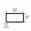 TitanCore Aluminium Rectangular Tube – 38.1mm x 19mm x 1.6mm (1 1/2" x 3/4" x 16swg) | Ultra-Strong, Corrosion-Resistant Metal Tubing for Construction, Machinery Frames & Industrial Applications