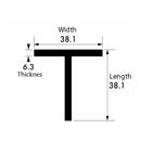 Premium Aluminium T-Section – 38.1mm x 38.1mm x 6.3mm – High-Strength, Lightweight & Weatherproof