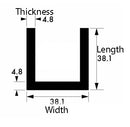 Heavy-Duty 38.1mm x 38.1mm x 4.8mm Aluminium Channel - Corrosion-Resistant, Versatile for Construction & Manufacturing