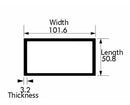 Aluminium Rectangular Tube 101.6mm x 50.8mm x 3.2mm – Superior 6082 T6 for Fabrication & Construction