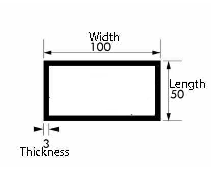Structural 100mm×50mm×3 mm Aluminium Rectangular Tube (6082 T6) – Perfect for Balustrades & Railings