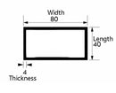 Heavy Duty Aluminium Rectangular Tube 80mm x 40mm – 4mm Thick Wall for Fabrication