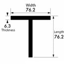 Heavy-Duty Aluminium T-Section – 76.2mm x 76.2mm x 6.3mm (3" x 3" x 1/4") – High-Strength, Corrosion-Resistant & Precision Cut