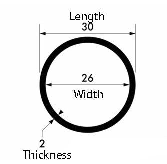 Lightweight and Durable 30mm x 2mm Aluminium Round Tube