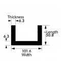 High-Strength 101.6mm x 50.8mm x 6.3mm Aluminium Channel | 6082T6 Grade | Superior Structural Support | Ideal for Heavy-Duty Applications