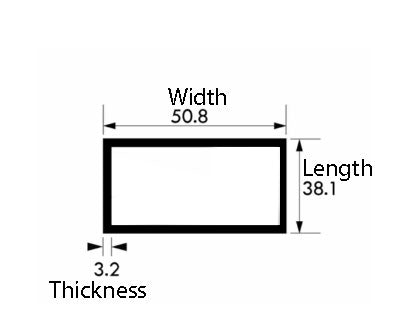 Precision-Engineered Aluminium Rectangular Tube – 50.8mm×38.1mm×3.2 mm (2″×1½″×10 SWG) | Strong, Rust-Proof & Durable Metal Tubing for Frames, Furniture & DIY Projects