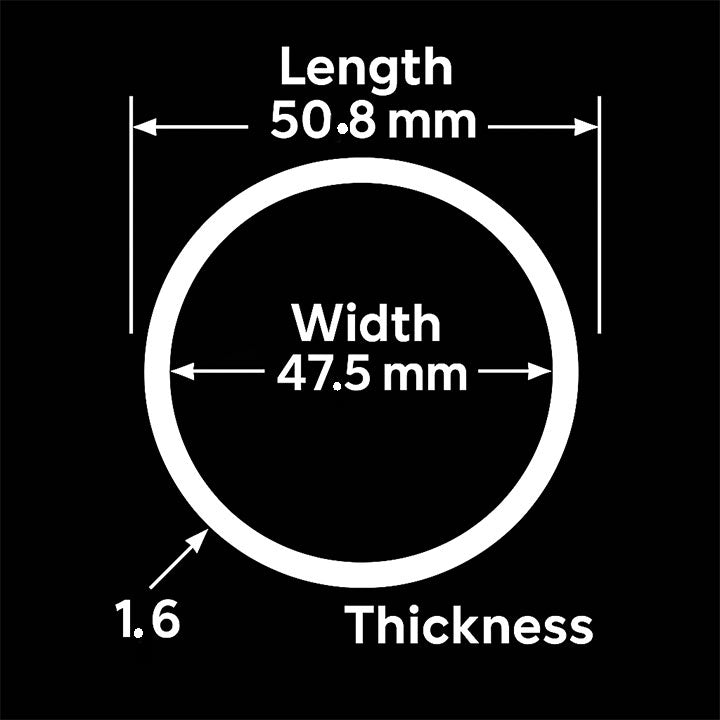 Brushed Polished Brass Round Tube 50.8mm x 1.6mm (2" OD x 16SWG) | Solid Brass Pipe for Furniture, DIY, Decorative & Light Structural Use | Premium Machinable Tubing