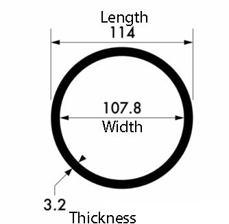 High Quality Aluminium Round Tube - 108mm x 3.2mm