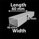 Stainless Steel Rectangular Tube – 60mm x 40mm x 3mm – High-Strength & Corrosion-Resistant for Structural Use