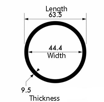 Durable Aluminium Round Tube - 63.5mm x 9.5mm, Ideal for Industrial Use