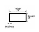 Premium-Grade Aluminium Rectangular Tube – 50mm × 25mm × 3 mm | Rust-Proof, Durable & Precision-Cut Metal for Frames, Furniture & DIY Projects