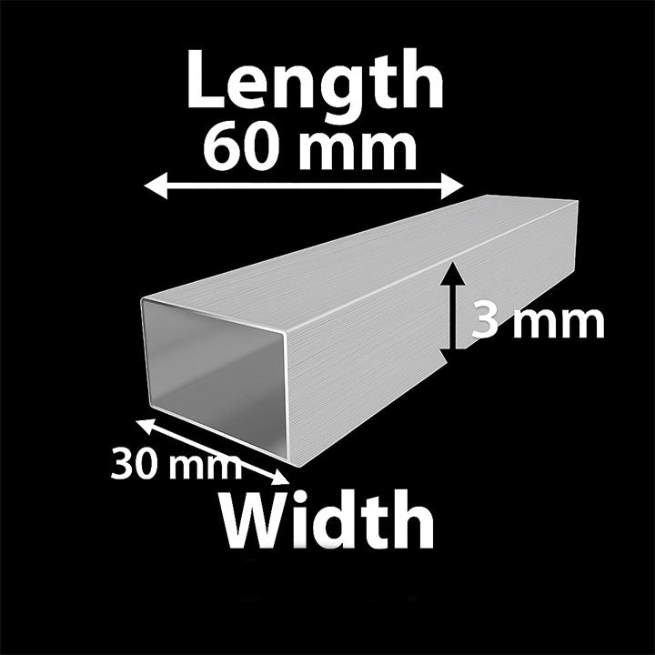 60mm x 30mm x 2mm Stainless Steel Rectangular Tube – High-Strength, Corrosion-Resistant & Precision Cut