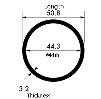 Lightweight & Sturdy 50.8mm x 3.2mm Aluminium Round Tube
