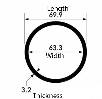 Premium Aluminium Round Tube - 69.9mm x 3.2mm for Strength and Durability
