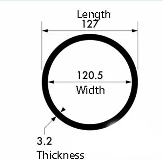 Top-Quality 127mm x 3.2mm Aluminium Round Tube - Lightweight & Versatile